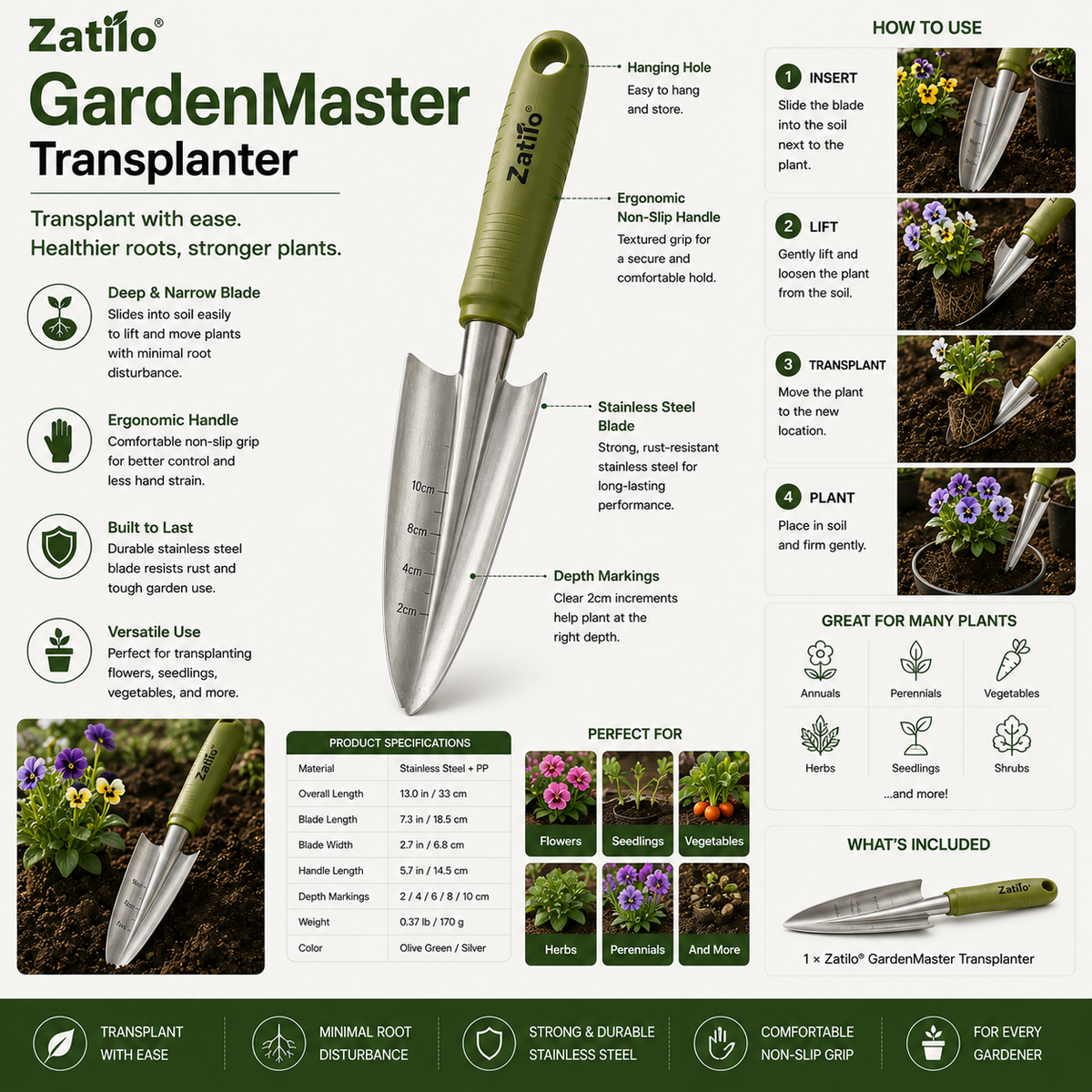Zatilo® GardenMaster Transplanter