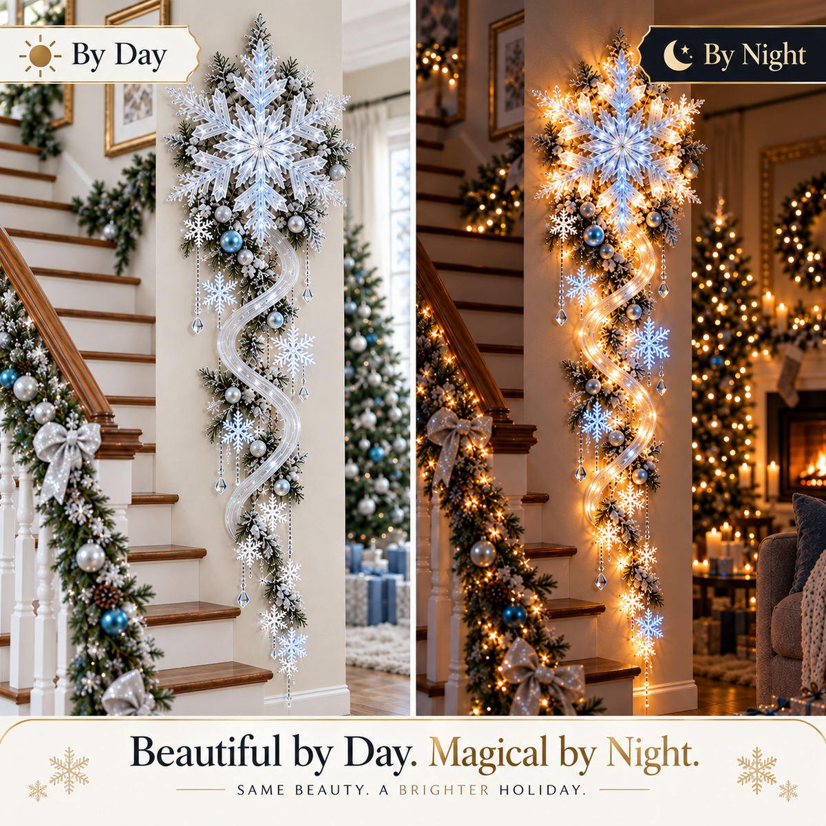 🔥Last Day 49% OFF🔥❄️ Giant Snowflake Blizzard Trail- Let the Snowstorm Glow Indoors