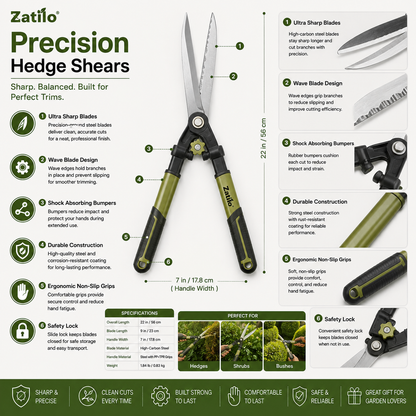 Zatilo® Precision Hedge Shears
