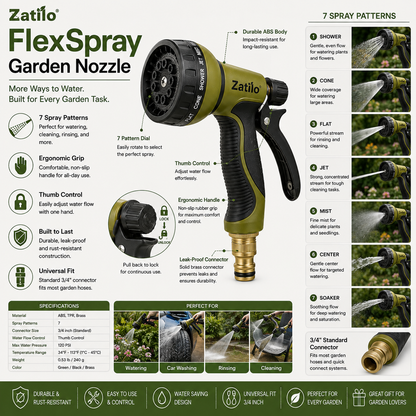 Zatilo® FlexSpray Garden Nozzle