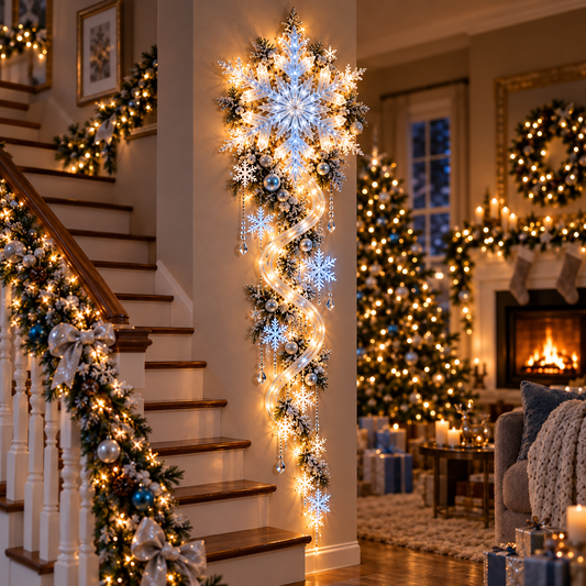 🔥Last Day 49% OFF🔥❄️ Giant Snowflake Blizzard Trail- Let the Snowstorm Glow Indoors