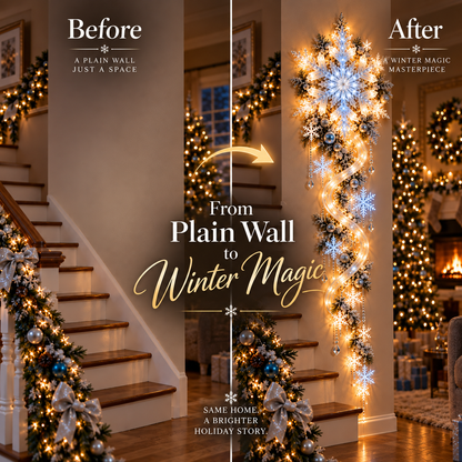 🔥Last Day 49% OFF🔥❄️ Giant Snowflake Blizzard Trail- Let the Snowstorm Glow Indoors