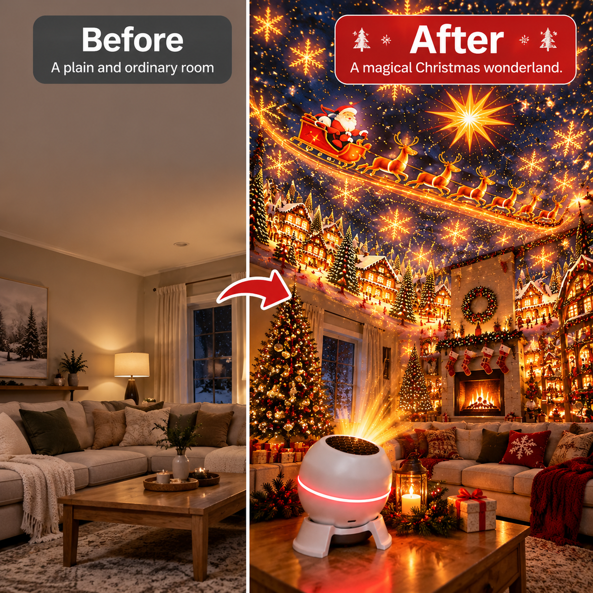 Official Store | 🎅🎁🎄 Smart Holographic Projector (HD Smart Dynamic 5D)