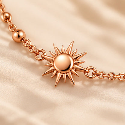 Trevonique® Sunburst Charm Anklet – Adjustable Copper Ankle Bracelet